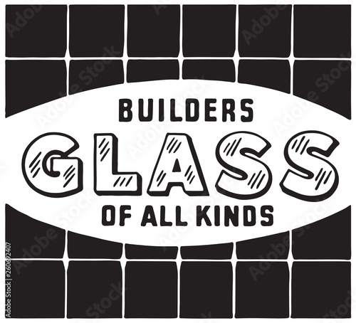 Builders Glass - Retro Ad Art Banner