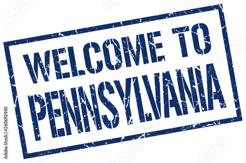 welcome to Pennsylvania stamp