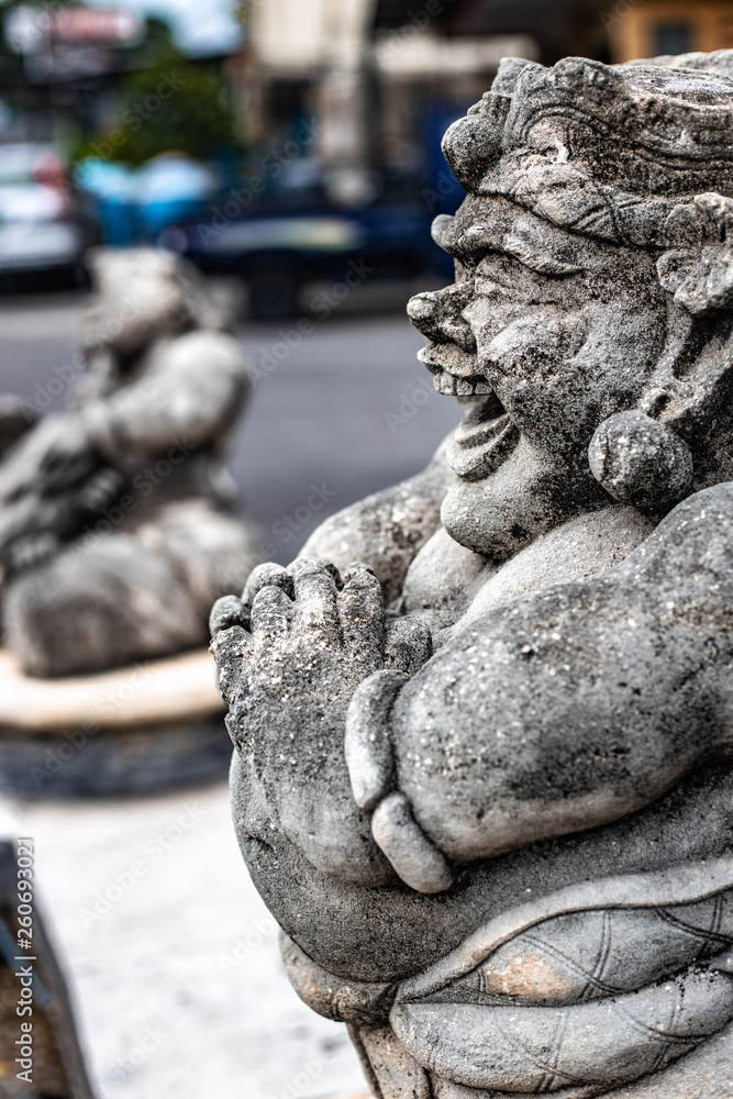 Hinduism balinese sculpture made out of stone Hinduism balinese sculpture made out of stone