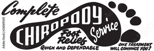 Chiropody Service - Retro Ad Art Banner