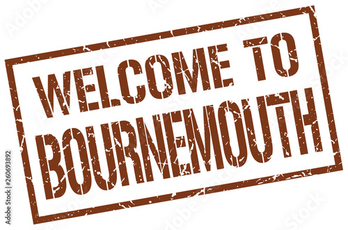 welcome to Bournemouth stamp