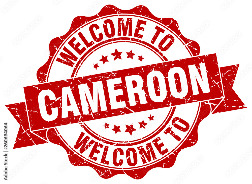 Fototapeta premium Cameroon round ribbon seal