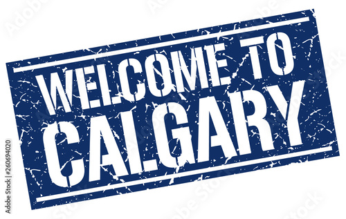 welcome to Calgary stamp