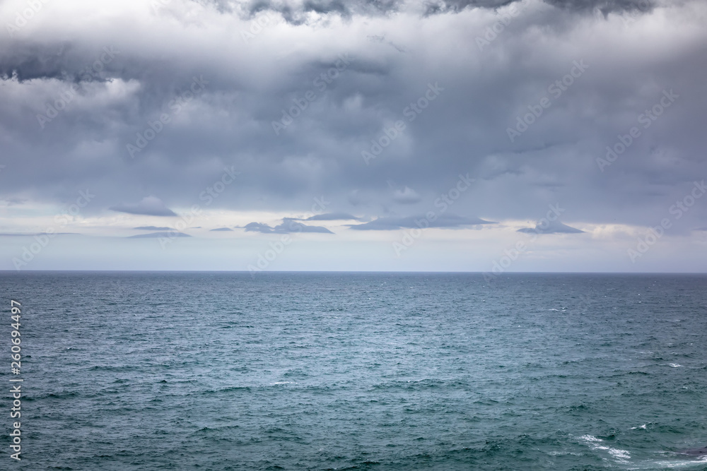bad weather ocean landscape background