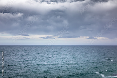 bad weather ocean landscape background © magann