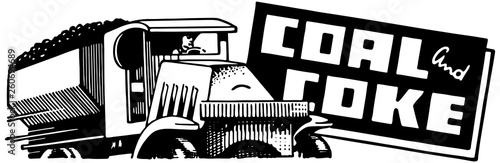 Coal And Coke - Retro Ad Art Banner