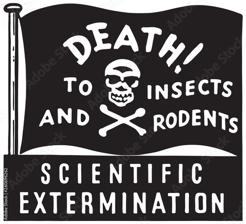Death To Insects - Retro Ad Art Banner