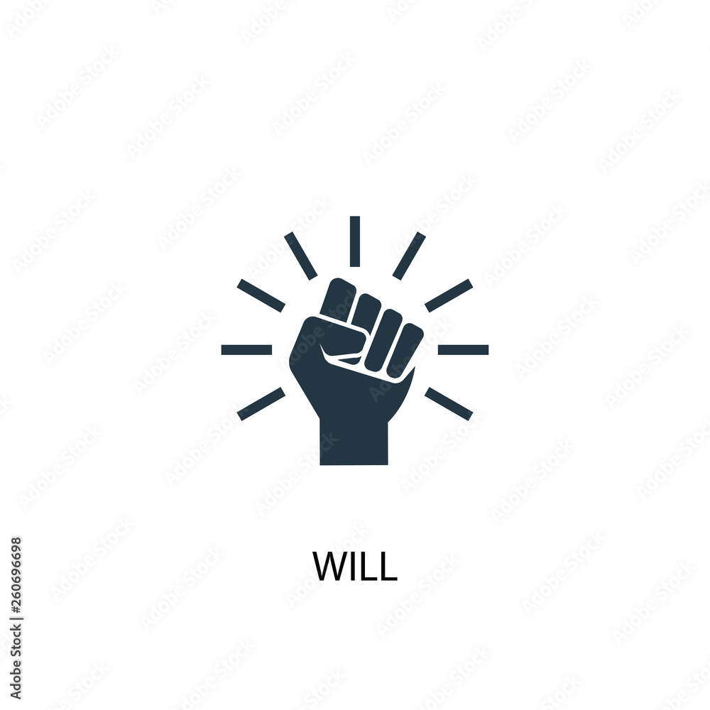 will icon. Simple element illustration. will concept symbol design. Can be used for web and mobile. - obrazy, fototapety, plakaty 