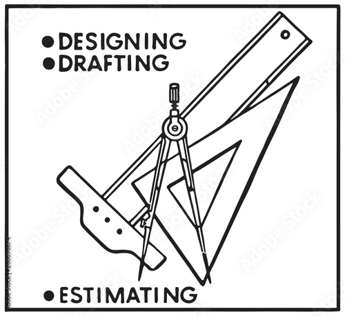 Designing Drafting - Retro Ad Art Banner