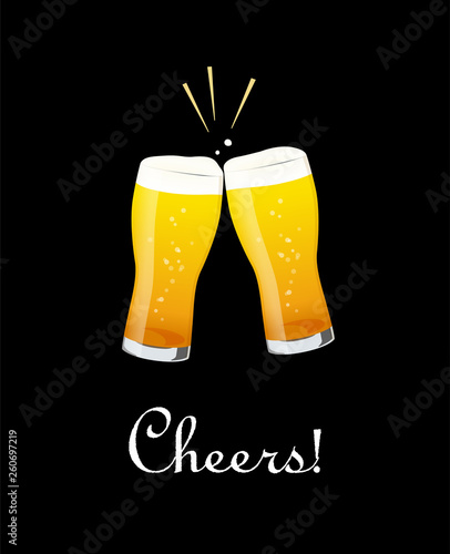 Cheers with beer!