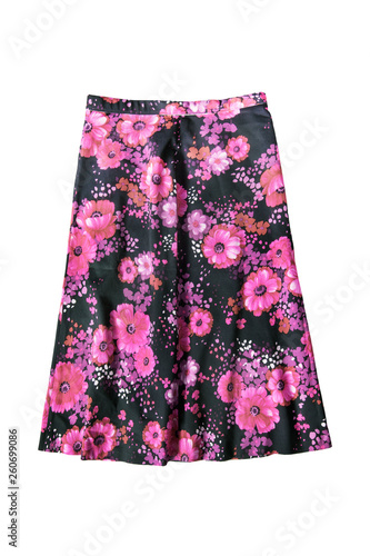 Floral skirt isolated