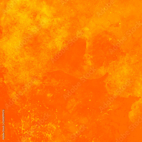 Orange and yellow texture background. Grunge bright wallpaper. Space for text background © Darina Saukh