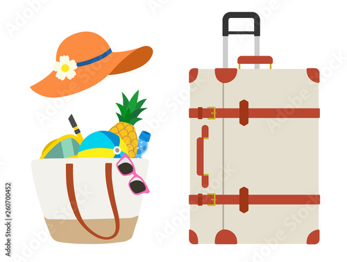夏の休暇　旅行セット