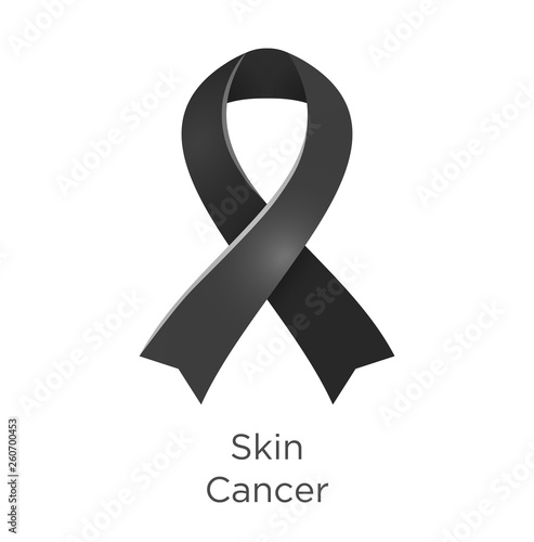 Skin Cancer awareness month in May. Black color ribbon Cancer Awareness Products.