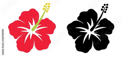 Hibiscus icon set