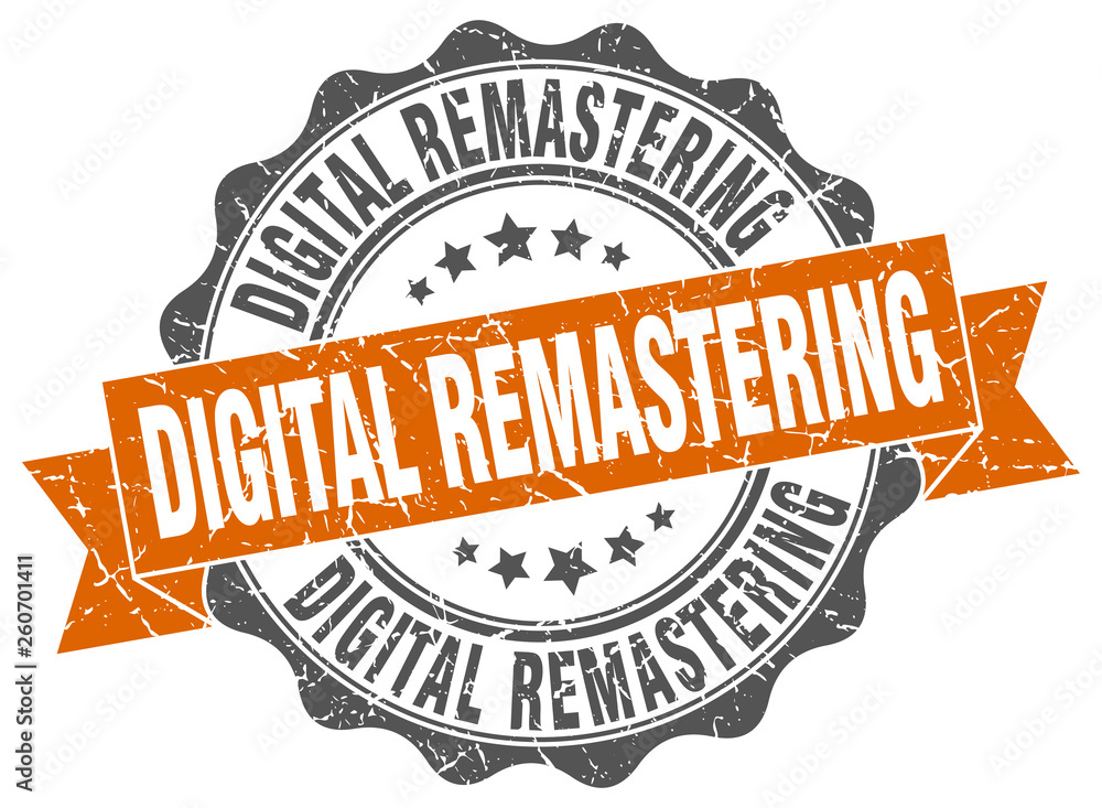 Fototapeta premium digital remastering stamp. sign. seal