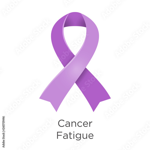 Cancer Fatigue awareness month in December. Lavender or violet or purple color ribbon Cancer Awareness Products.