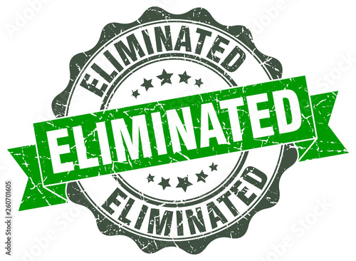 eliminated stamp. sign. seal