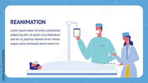 Reanimation Flat Vector Template with Text Space