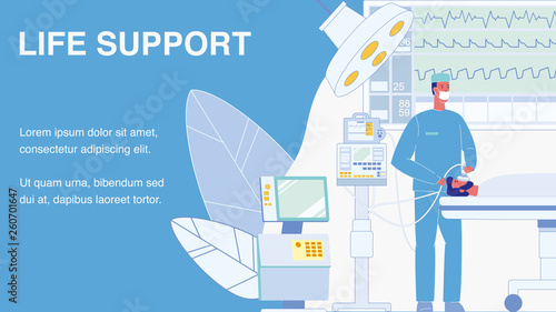 Life Support Vector Web Banner with Text Space