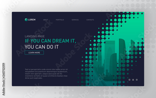 Landing page template for business