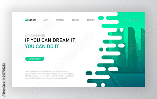Landing page template for business