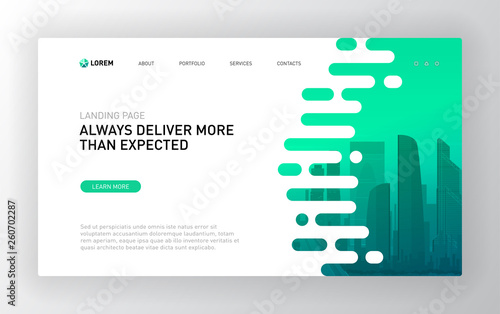 Landing page template for business