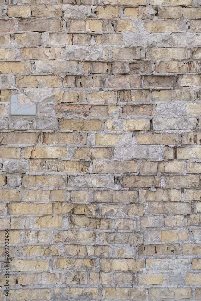 The texture of the old crumbling brick wall. The texture of the old crumbling brick wall.