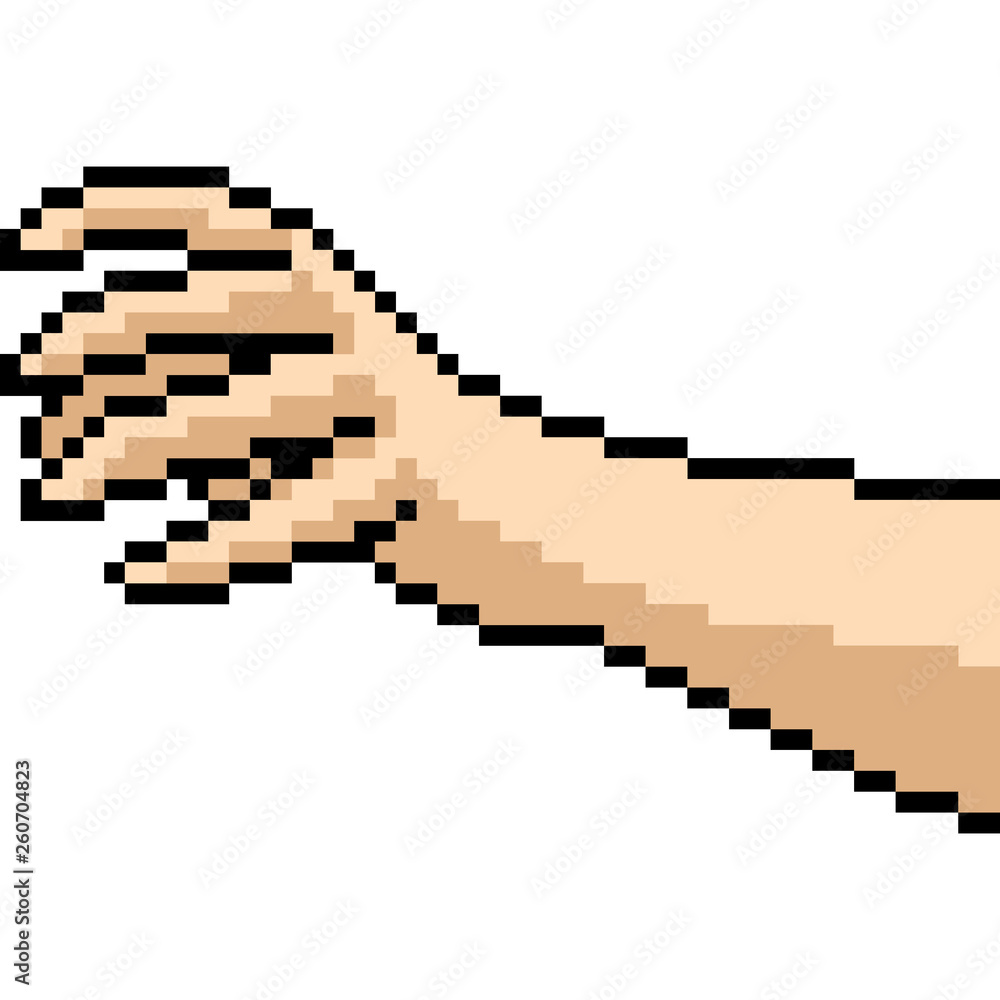 vector pixel art hand gesture vector pixel art hand gesture