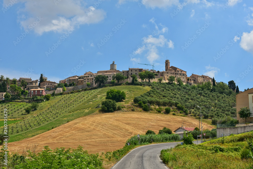 The village of Montelupone in the Marche region