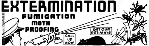 Extermination - Retro Ad Art Banner- Retro Ad Art Banner