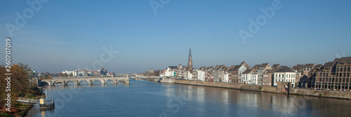 City of Maastricht Limburg Netherlands Roman bridge river Maas