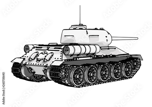 russian tank vector