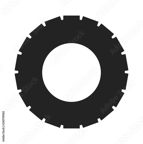 Tire Icon. Flat style vector EPS.
