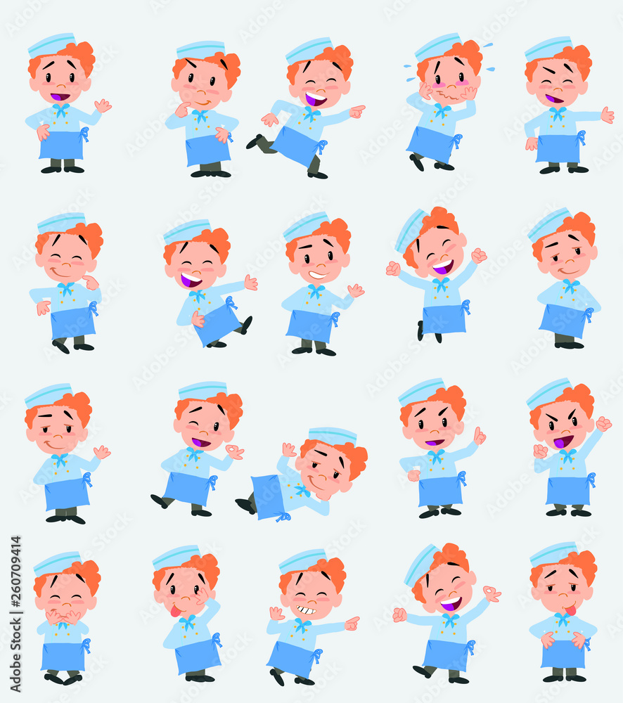 Cartoon character chef. Set with different postures, attitudes and poses, always in positive attitude, doing different activities in vector vector illustrations. Cartoon character chef. Set with different postures, attitudes and poses, always in positive attitude, doing different activities in vector vector illustrations.
