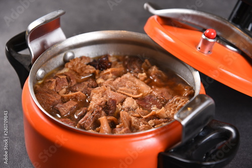 meat in pan