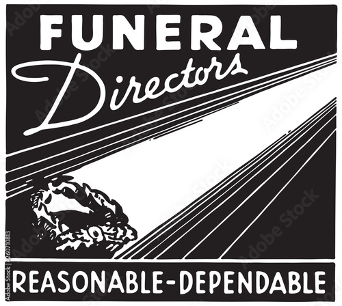 Funeral Directors - Retro Ad Art Banner