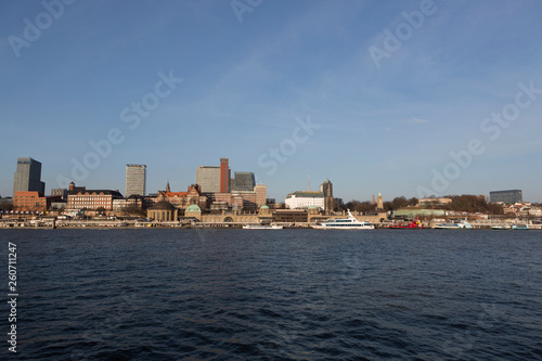 City panorama view of Hamburg, Germany