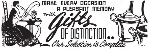 Gifts Of Distinction - Retro Ad Art Banner