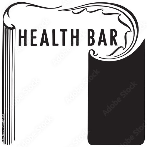 Health Bar - Retro Ad Art Banner