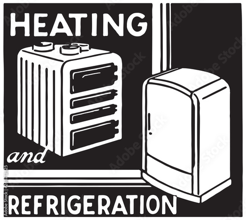 Heating And Refrigeration - Retro Ad Art Banner