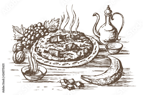 Pilaf Oriental cuisine