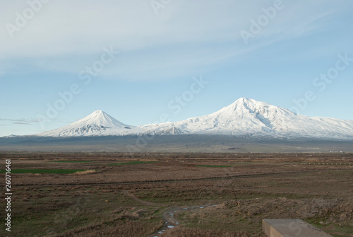 the Ararat, mountain view, sunrise on Ararat