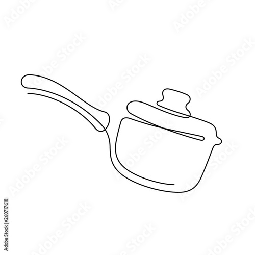 Pan continuous line vector illustration