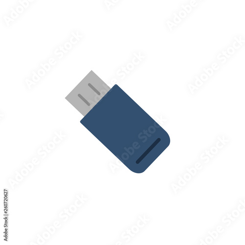Vector flash drive icon. Simple flat image.