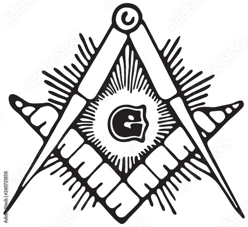 Mason Symbol  - Retro Ad Art Illustration
