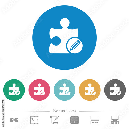 Edit plugin flat round icons