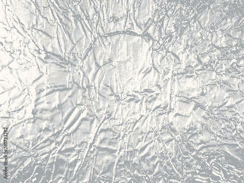 Crumpled silver foil. grunge textures. background. vector illustration.