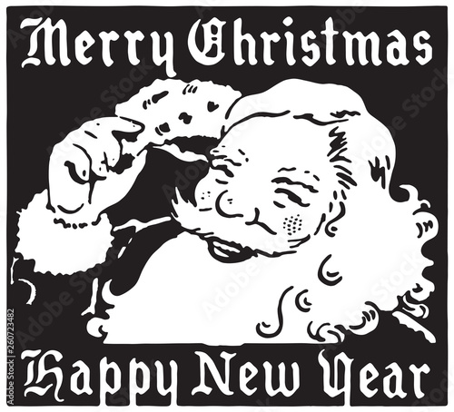 Merry Christmas 3  - Retro Ad Art Banner