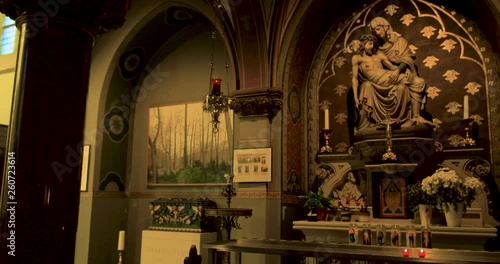 interior of catholic church dolly